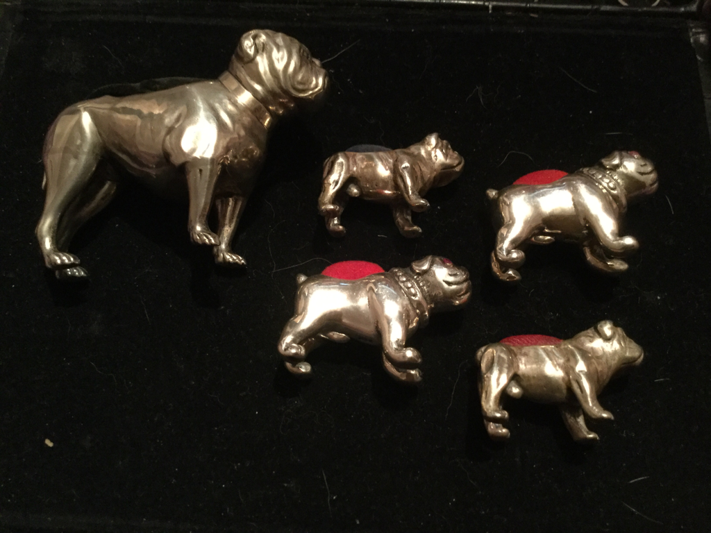 Pieces Silver pieces Various pin cushions