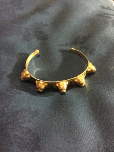 Sterling silver bulldog bangle