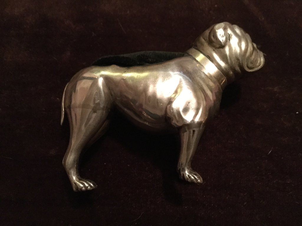 Bulldogs! Not bullion 22nd may 2016 11 Antique silver pin cushion