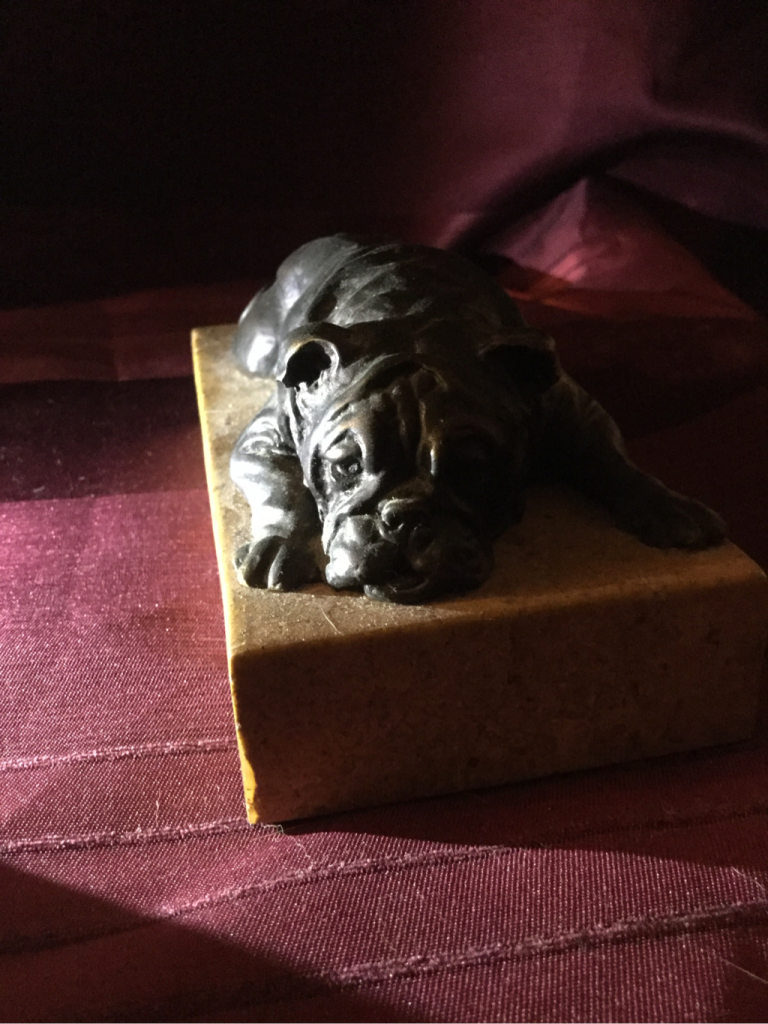 Who's a good boy then!!! 11th Aug 2016 13 Doris Linder bronze bulldog