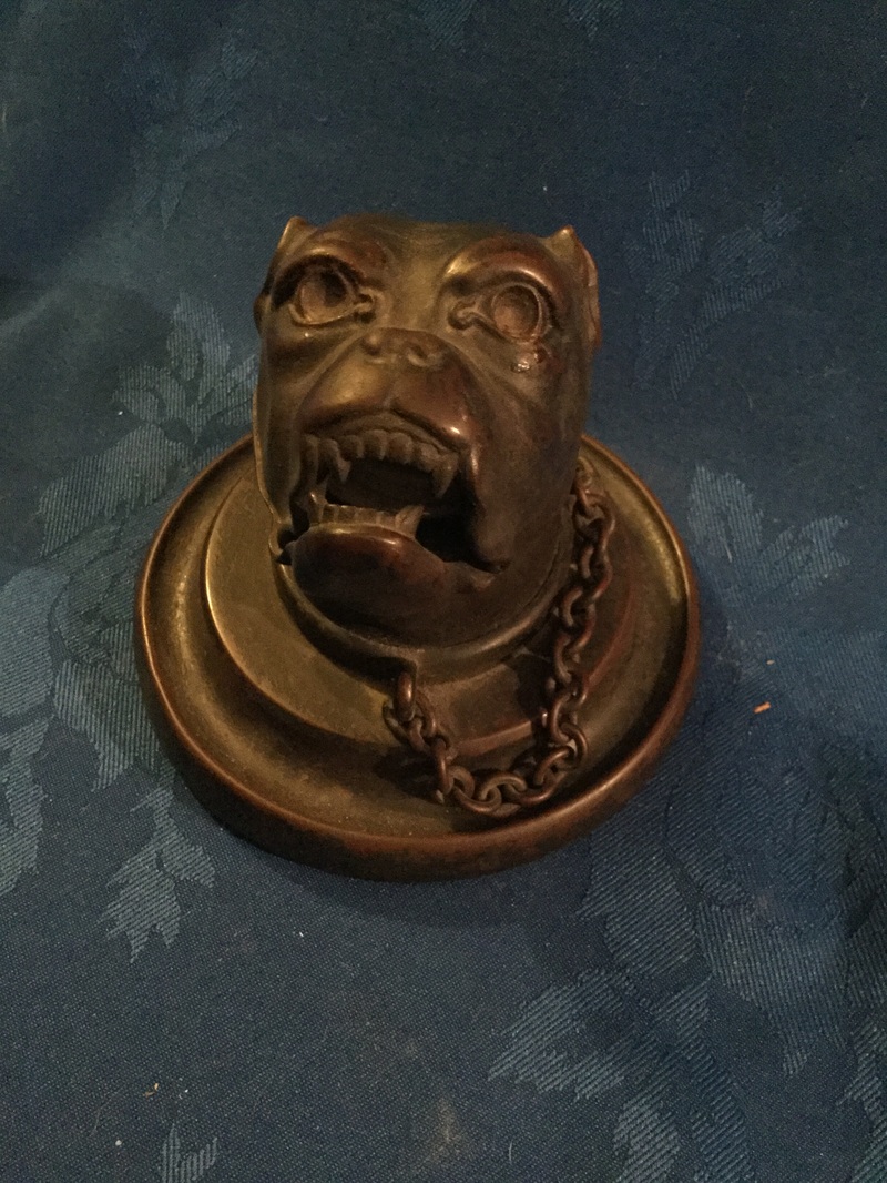 Ten of the best Curators choice pieces 17 Vintage bronze bulldog head inkwell