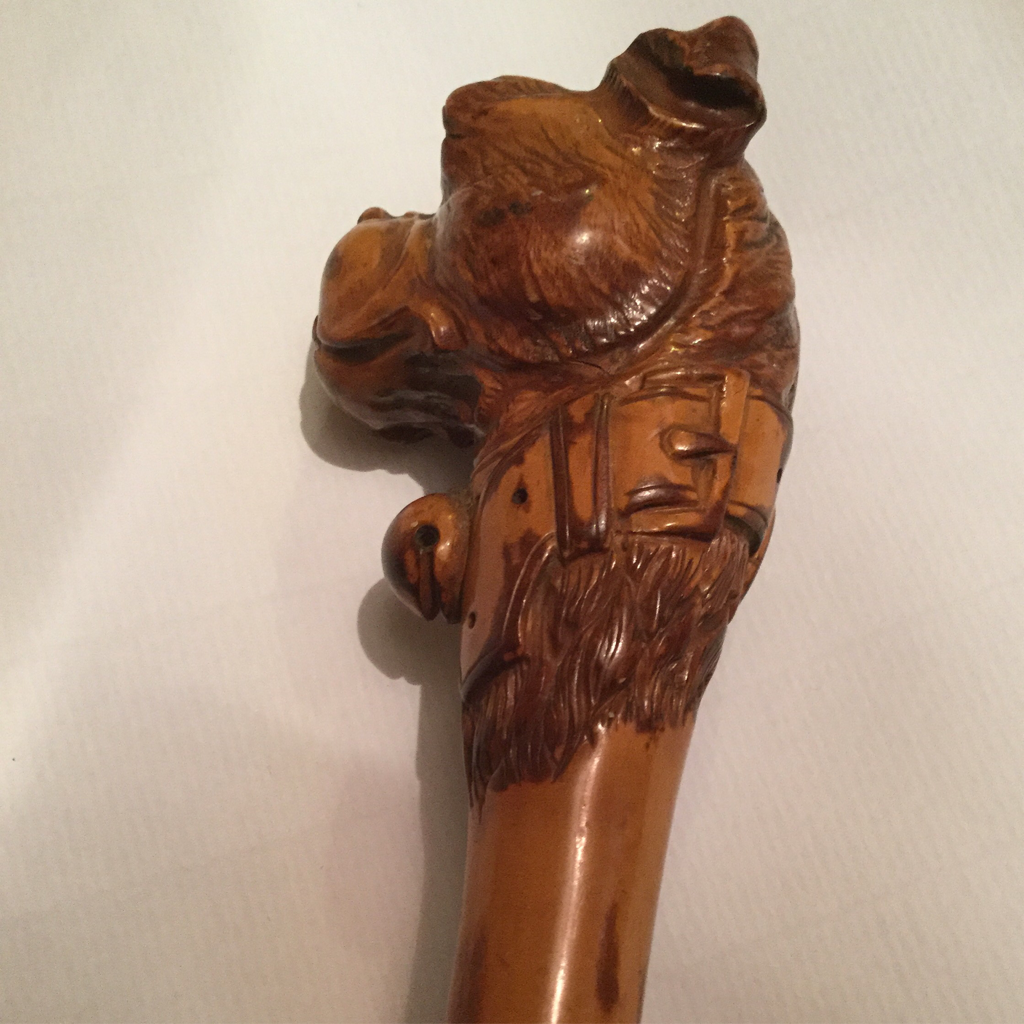 BULLDOGS OF OLD BULLDOGS SO BOLD 13 Hand carved Lyons cane