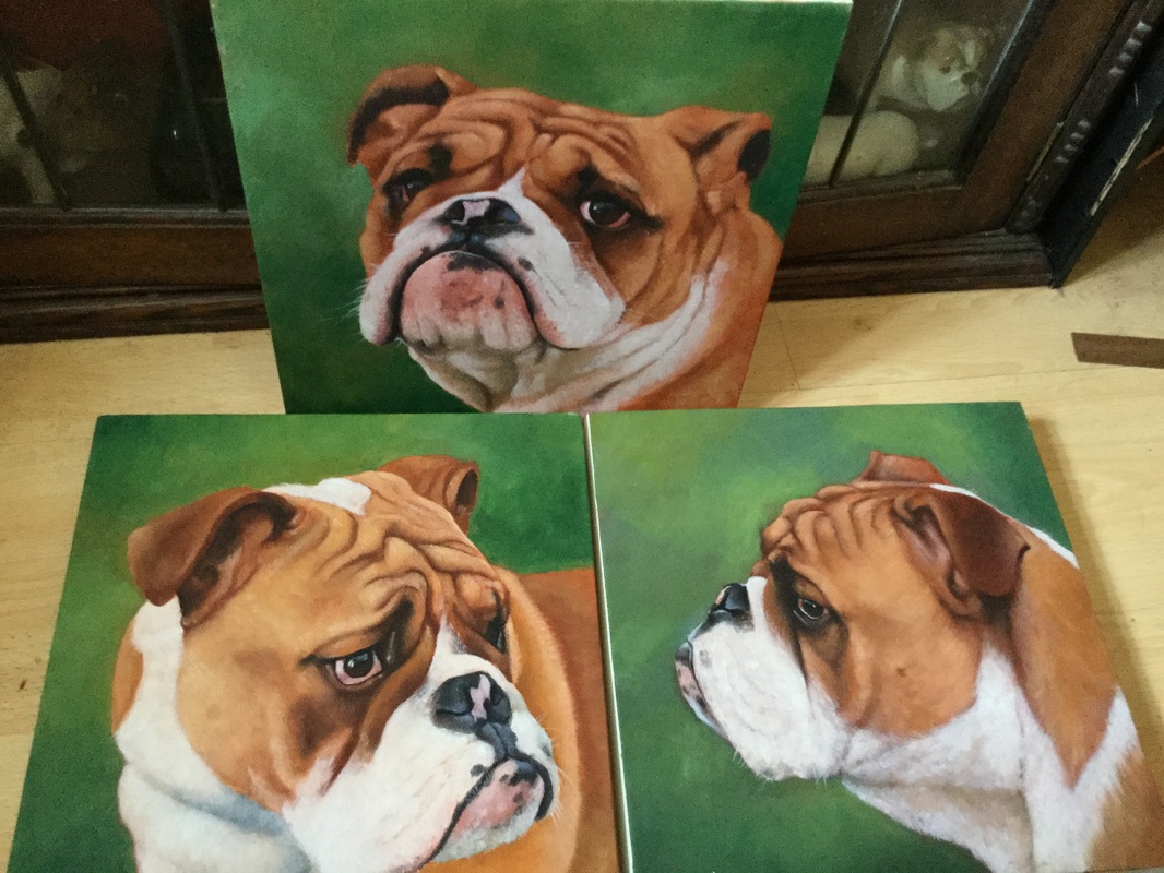 Collections within the Collectibulldogs collection 23 Collections within the collection Set of three paintings