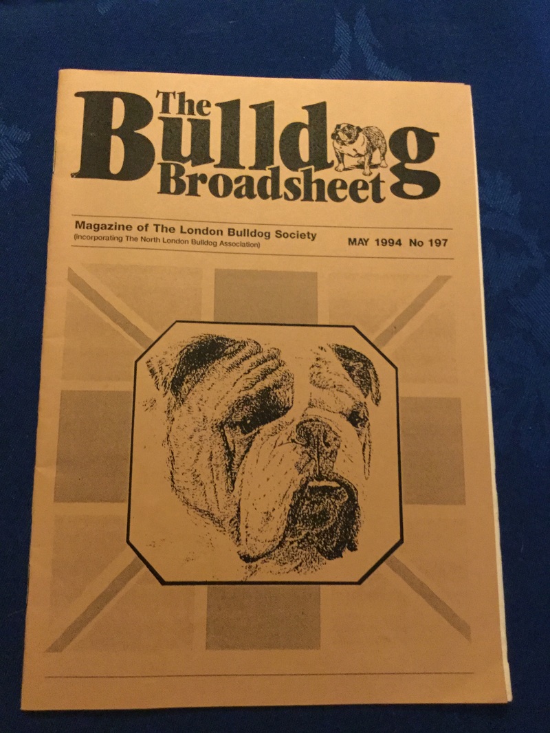Vintage bulldog magazine named the broadsheet