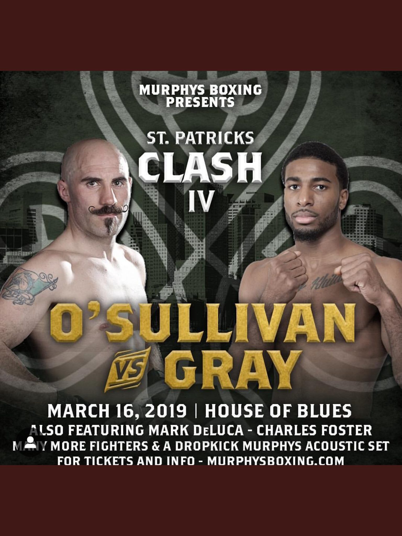  St Patrick’s Day endorser Gary O’Sullivan vs Gray 