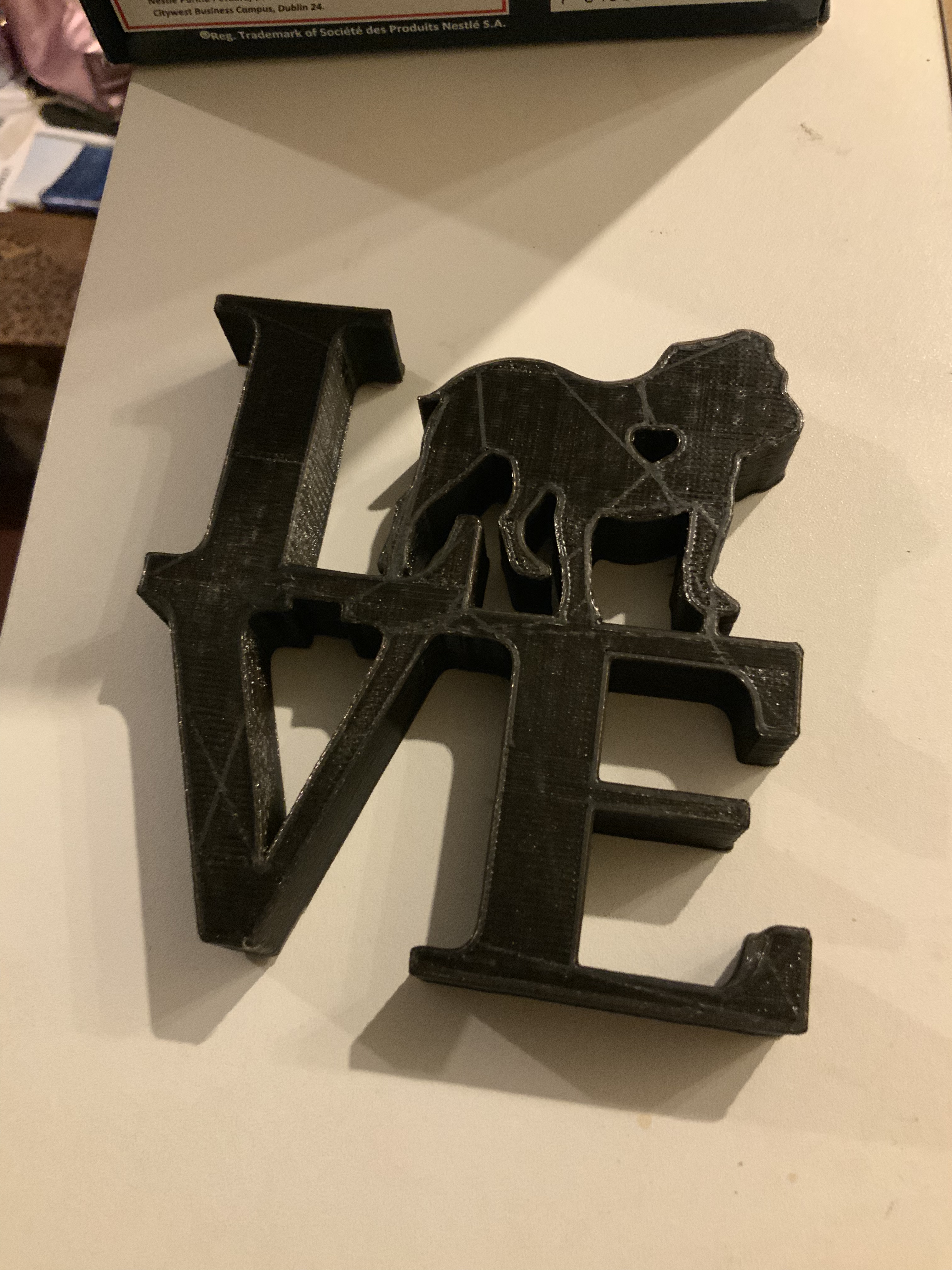 3D printed bulldog love 