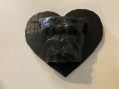 3D printed bulldog love amazing and original 2022