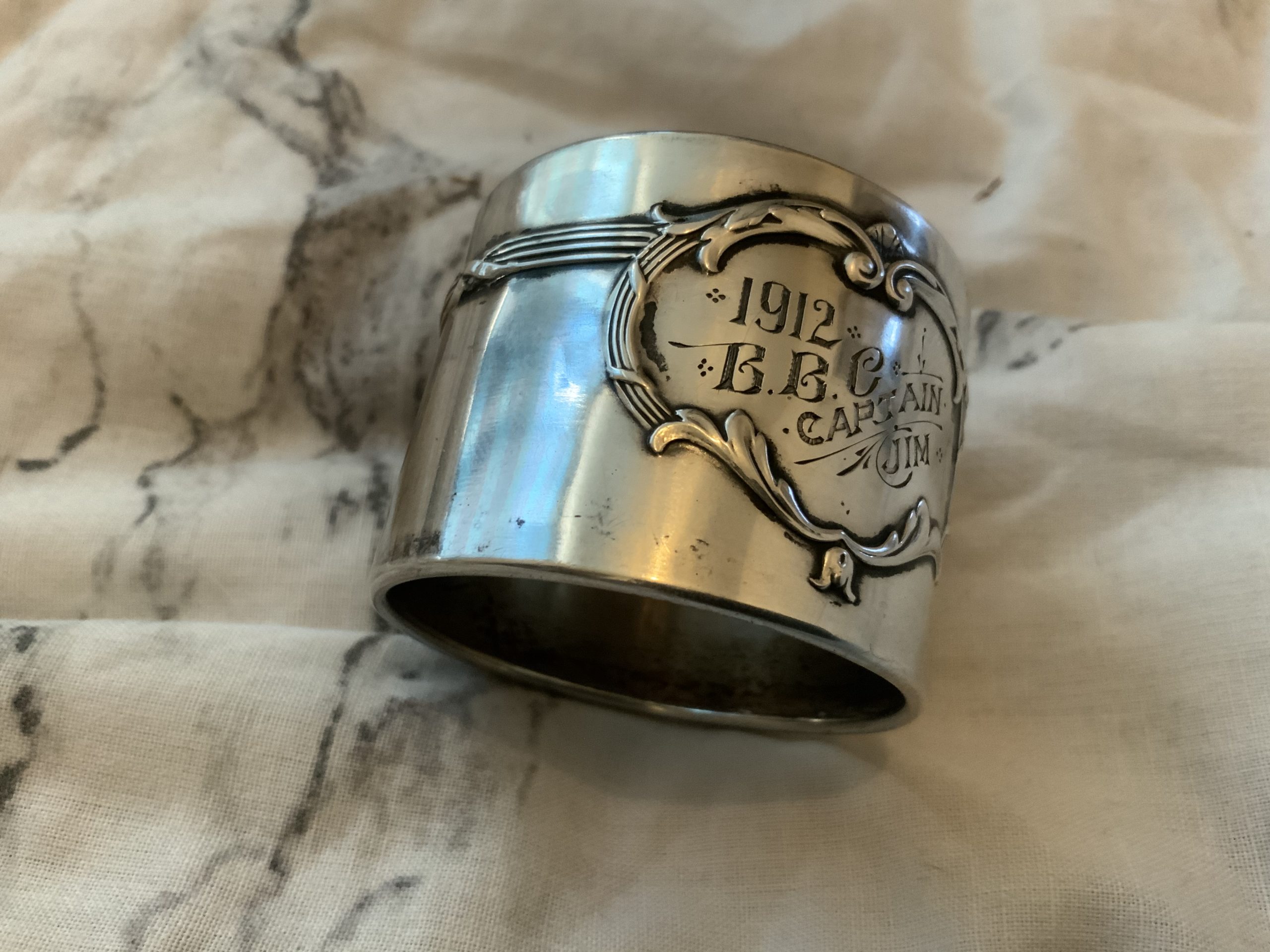 Bulldog club founding members napkin ring ?