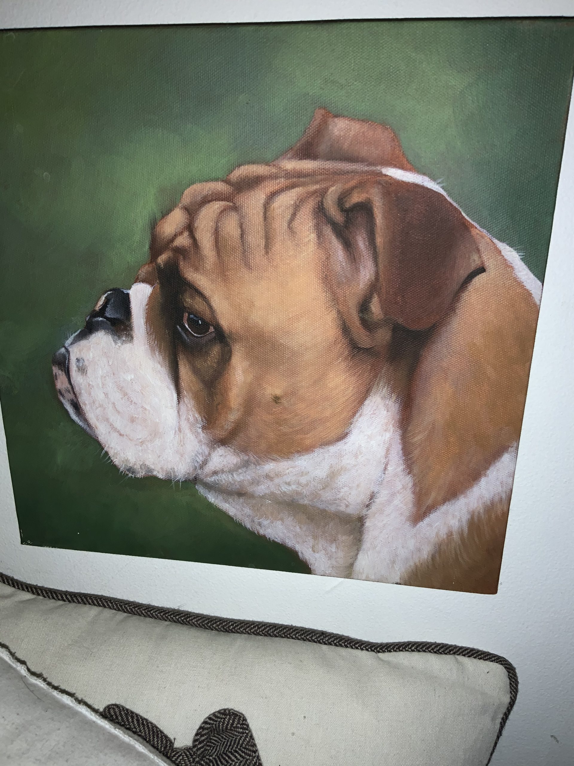 Bulldog statue - orange and white delight 2022 30 Bulldog statue - orange and white delight