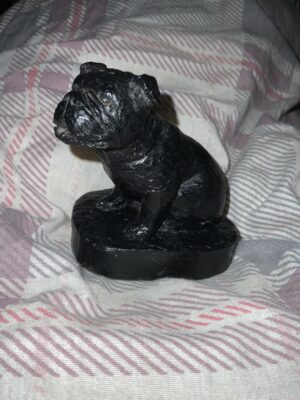 Collectibulldogs blog 2022 the tail-end 18 A bulldog figurine made from coal
