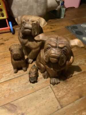 Wooden bulldogs 